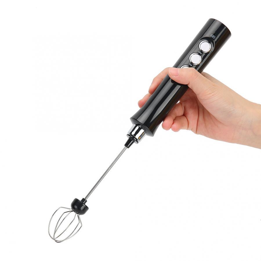 Sạc Máy Trộn Sữa Sữa Rửa Mặt Foamer Kem Frother Uống Đánh Nấu Coffe Điện Bọt Sữa Cầm Tay Tự Động Trứng Be