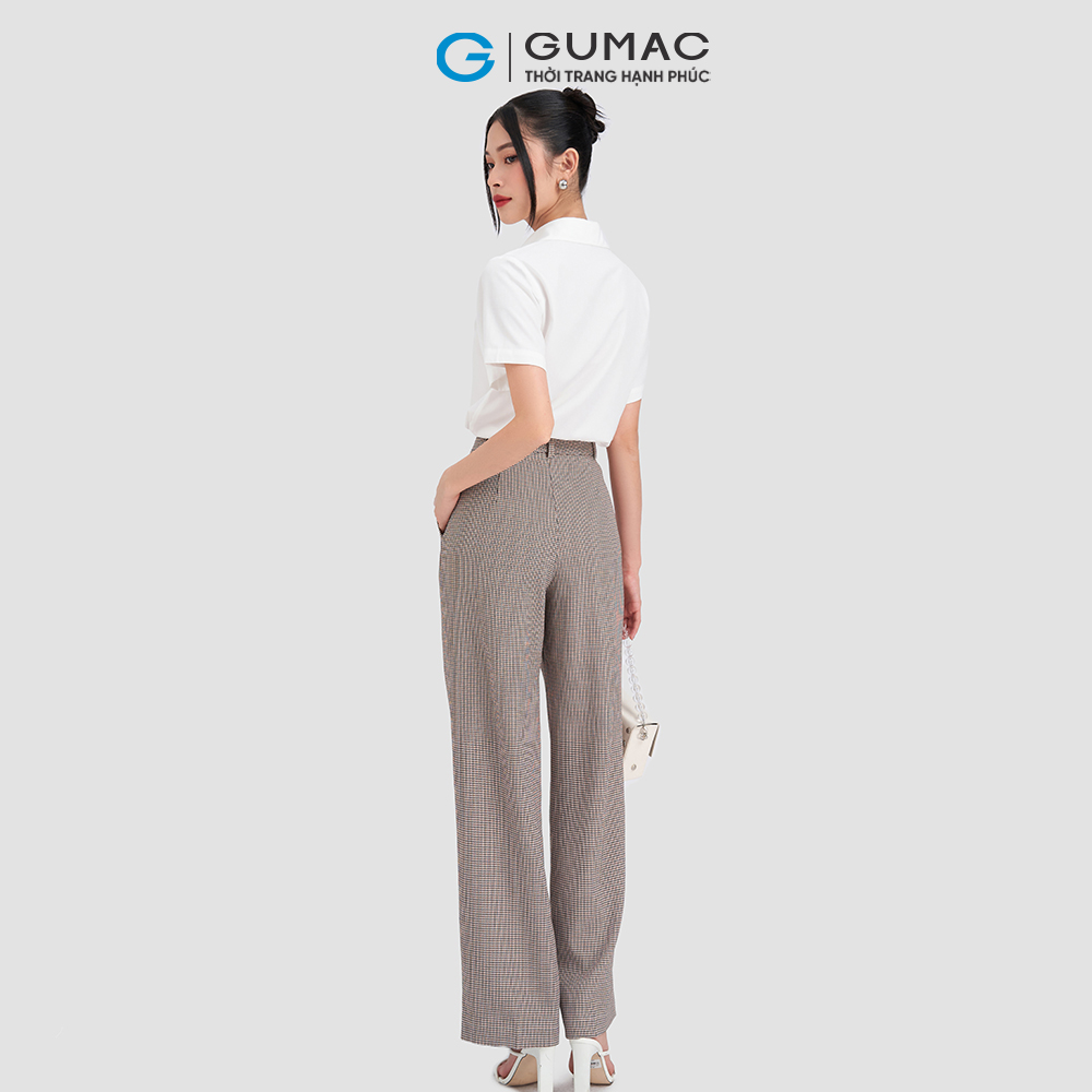 Quần suông phối viền GUMAC QD03048