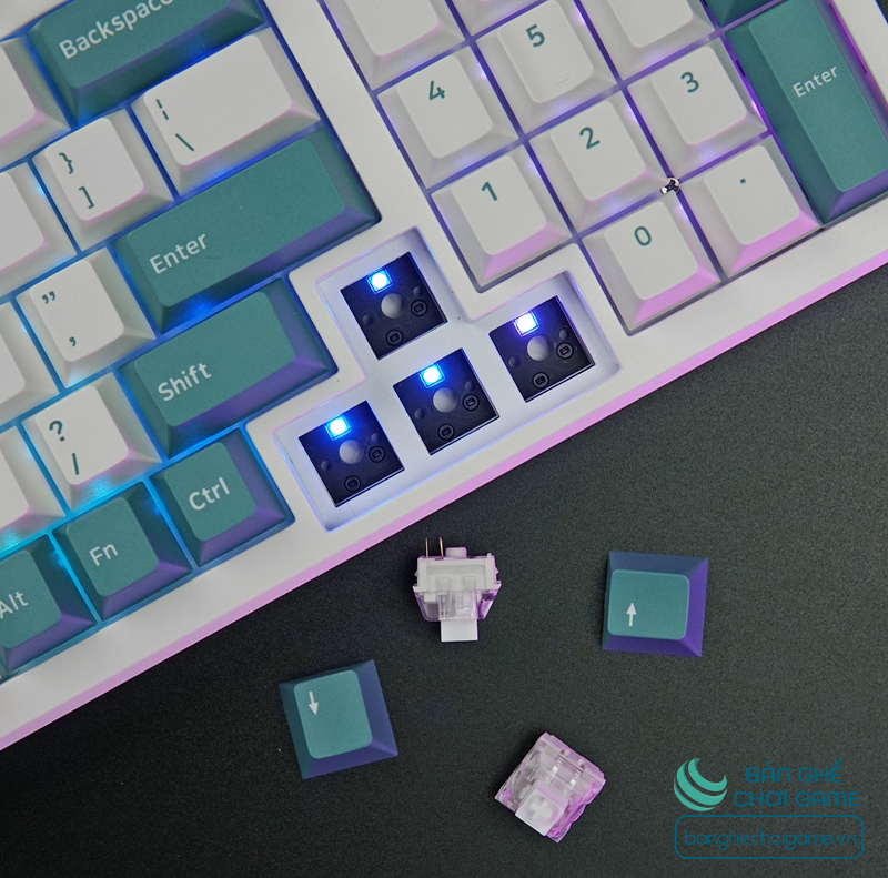 Bàn phím cơ FL-eSports FL980CP Aqua Green Kailh Box Switch - Hàng chính hãng