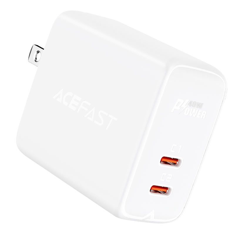 Sạc Acefast PD3.0 40W 2 cổng USB-C (US) - A11 Hàng chính hãng Acefast