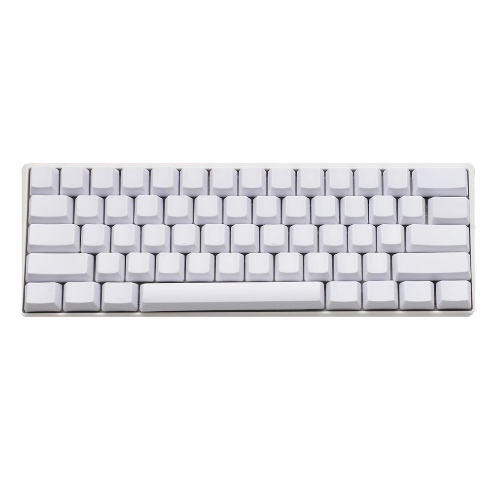 Trắng Đen Xám Xanh Trống Dày PBT OEM Profile 62 Chìa Khóa ISO 61 ANSI Keycaps Cho MX Công Tắc Bàn Phím Cơ