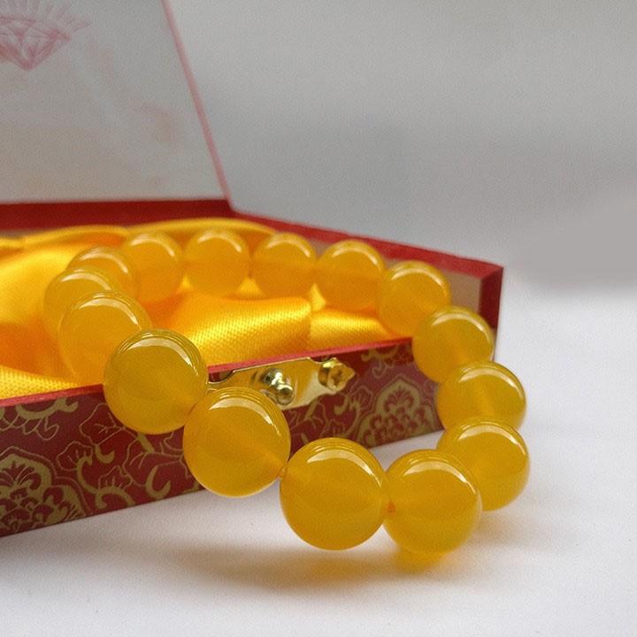 Vòng tay đá Mã Não Vàng chất lượng 3A