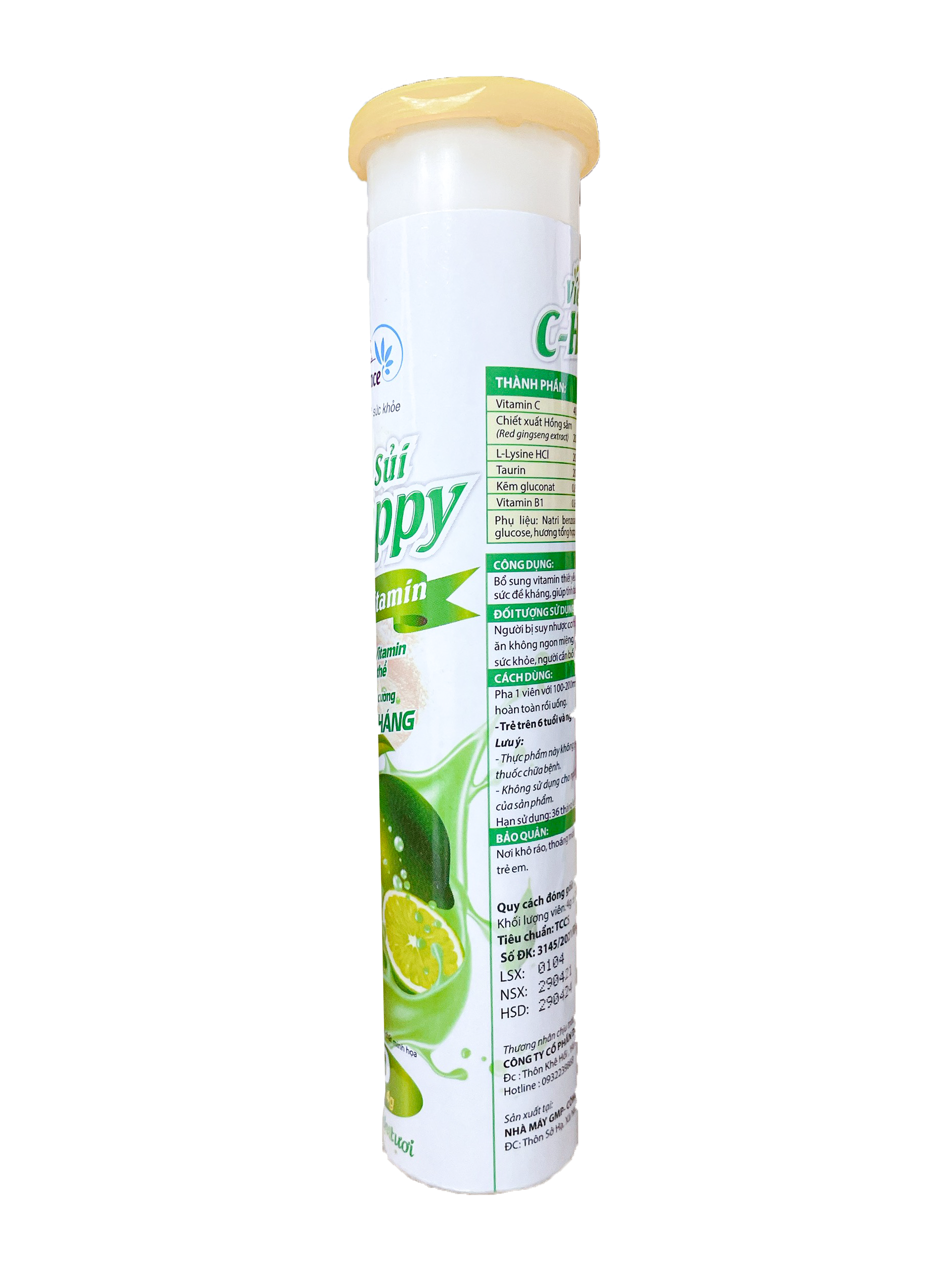 Viên Sủi Bổ Sung Vitamin C Tăng Cường Sức Đề Kháng Vị Cam, Chanh Tươi, Chanh Tươi Multi