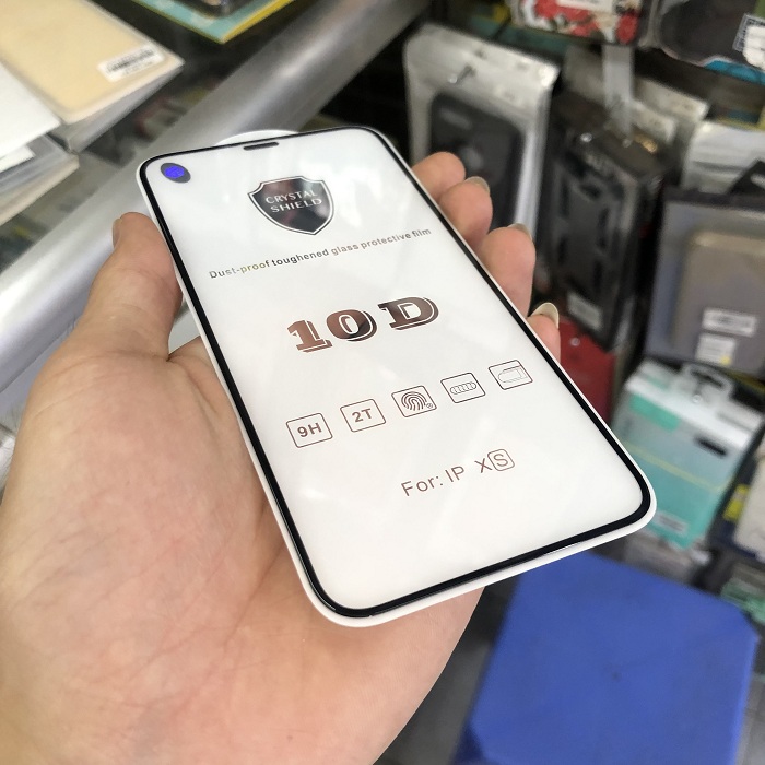 Tấm dán kính cường lực full màn hình 10D dành cho iPhone X