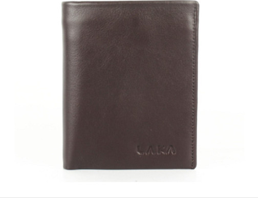 Ví nam da bò thật kiểu đứng Laka VLK0178.2 - Màu nâu