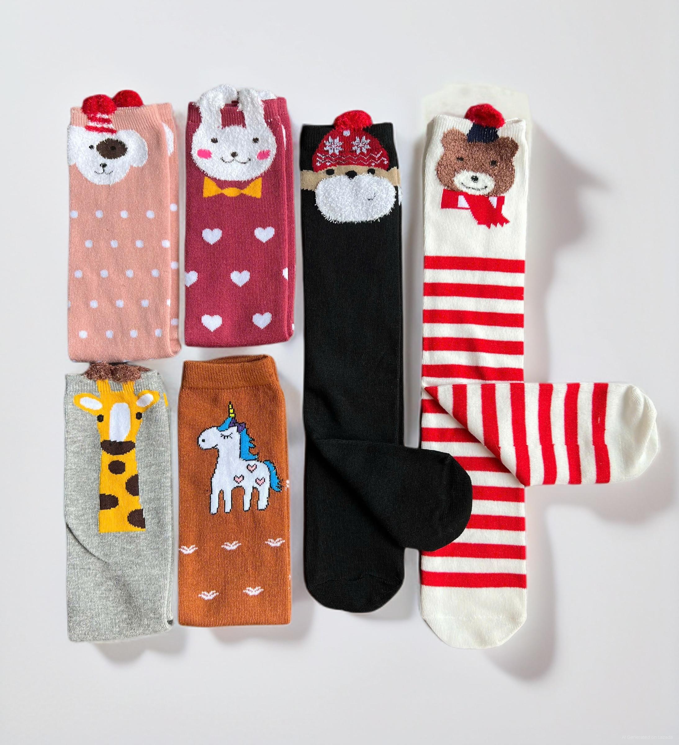 TẤT VỚ HOẠ TIẾT HOẠT HÌNH SIÊU XINH DỄ THƯƠNG MÃ 32 TỪ 3-12 TUỔI DÀNH CHO BÉ GÁI