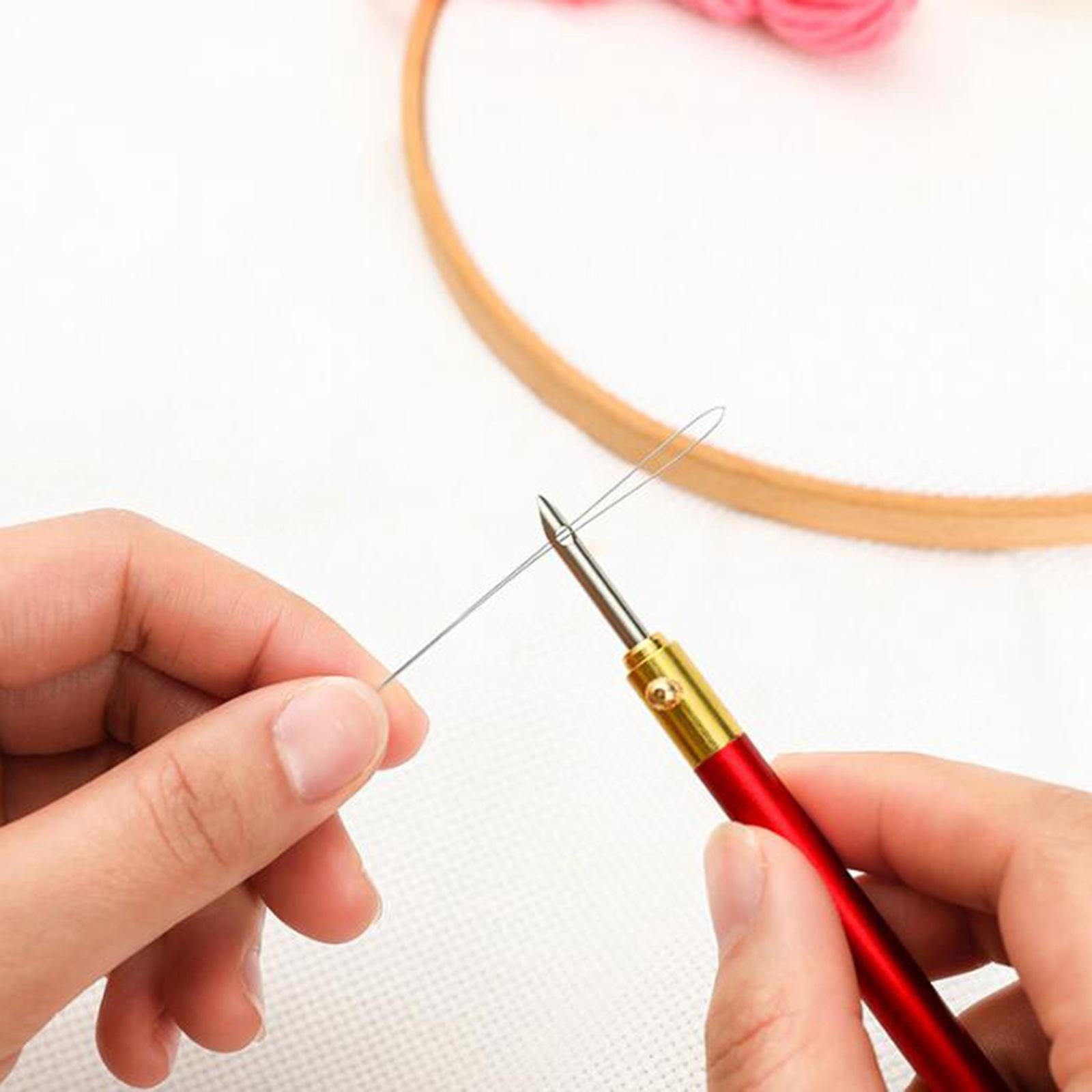 2-7pack Embroidery Punch Needle Pen Sewing Kit Knitting Tool 3Pcs Needle 1Pc