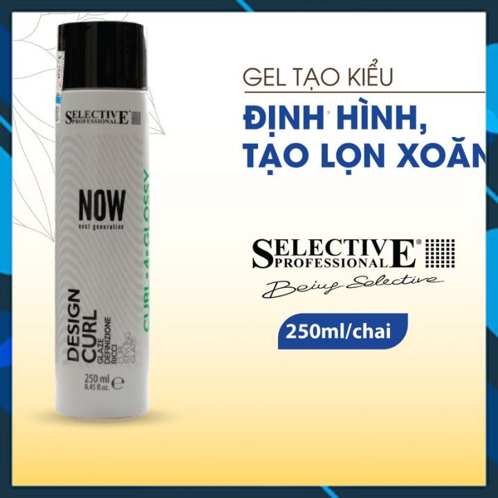 Gel tạo kiểu tóc uốn xoăn Selective Design Curl Now 250ml (New)