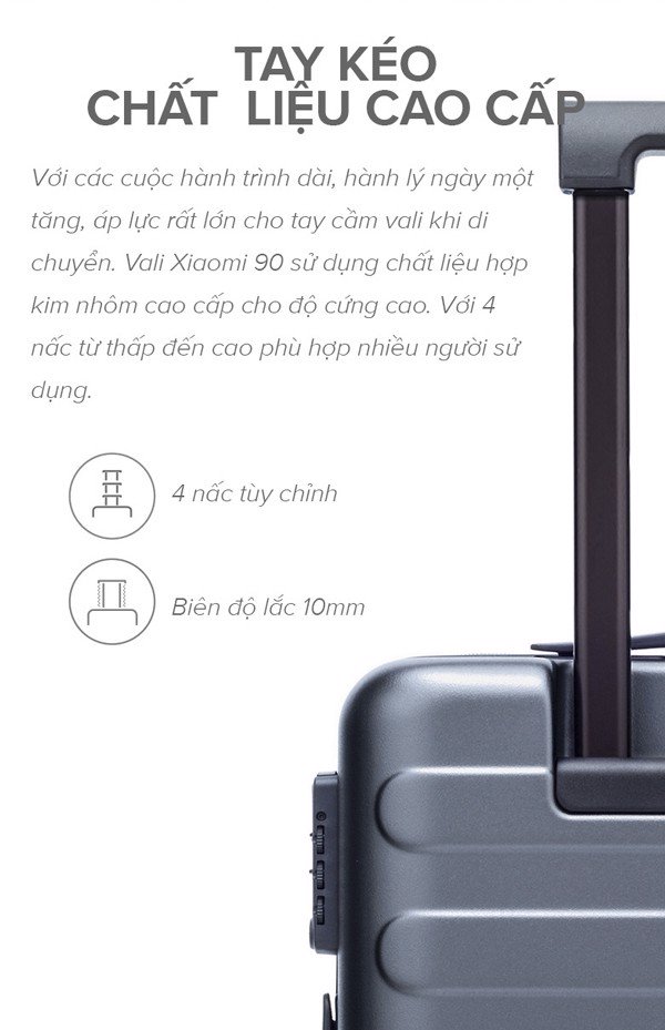  Vali du lịch Xiaomi 90 point 20 inch dual-use / Mi 90 point business travel dual-use suitcase 20 