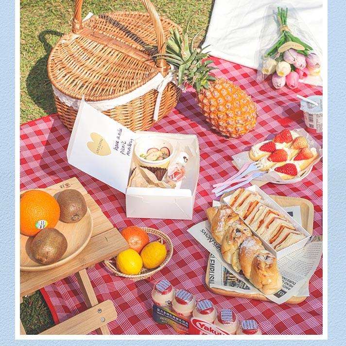 Thảm đi picnic du lịch gấp gọn dã ngoại chống nước cao cấp họa tiết caro tấm trải đi biển camping giá rẻ -màu ngẫu nhiên