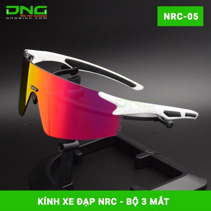 Kính xe đạp thể thao NRC bộ 3 mặt