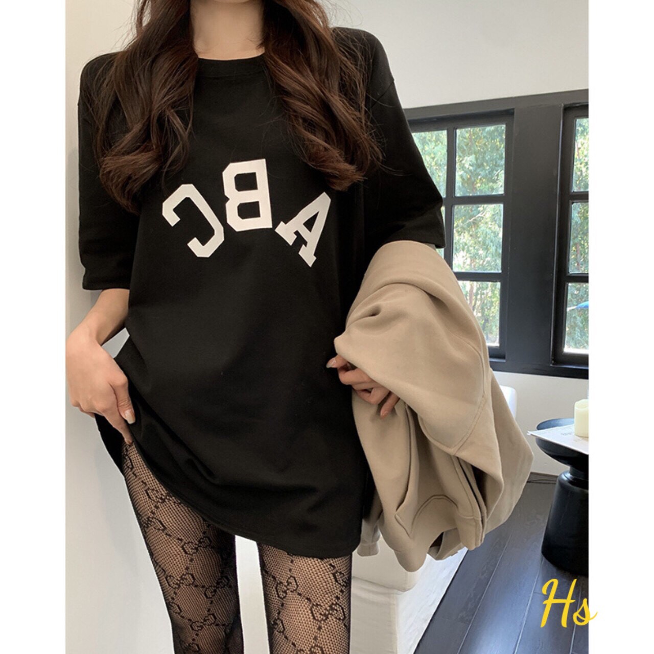 Áo Phông Unisex Nữ ABC Dáng Suông G0139