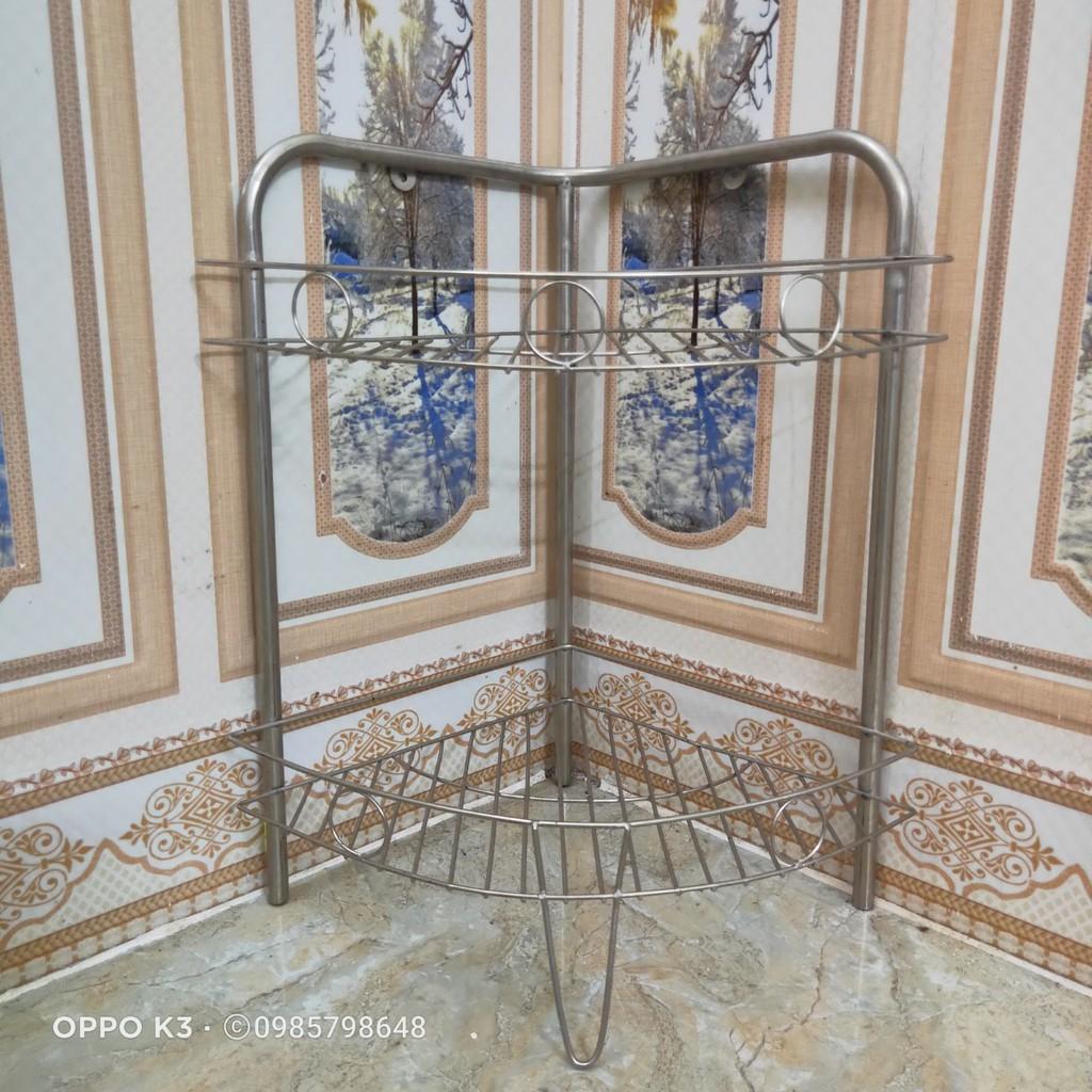 Kệ góc phòng Tắm nhà Bếp Inox 2 tầng