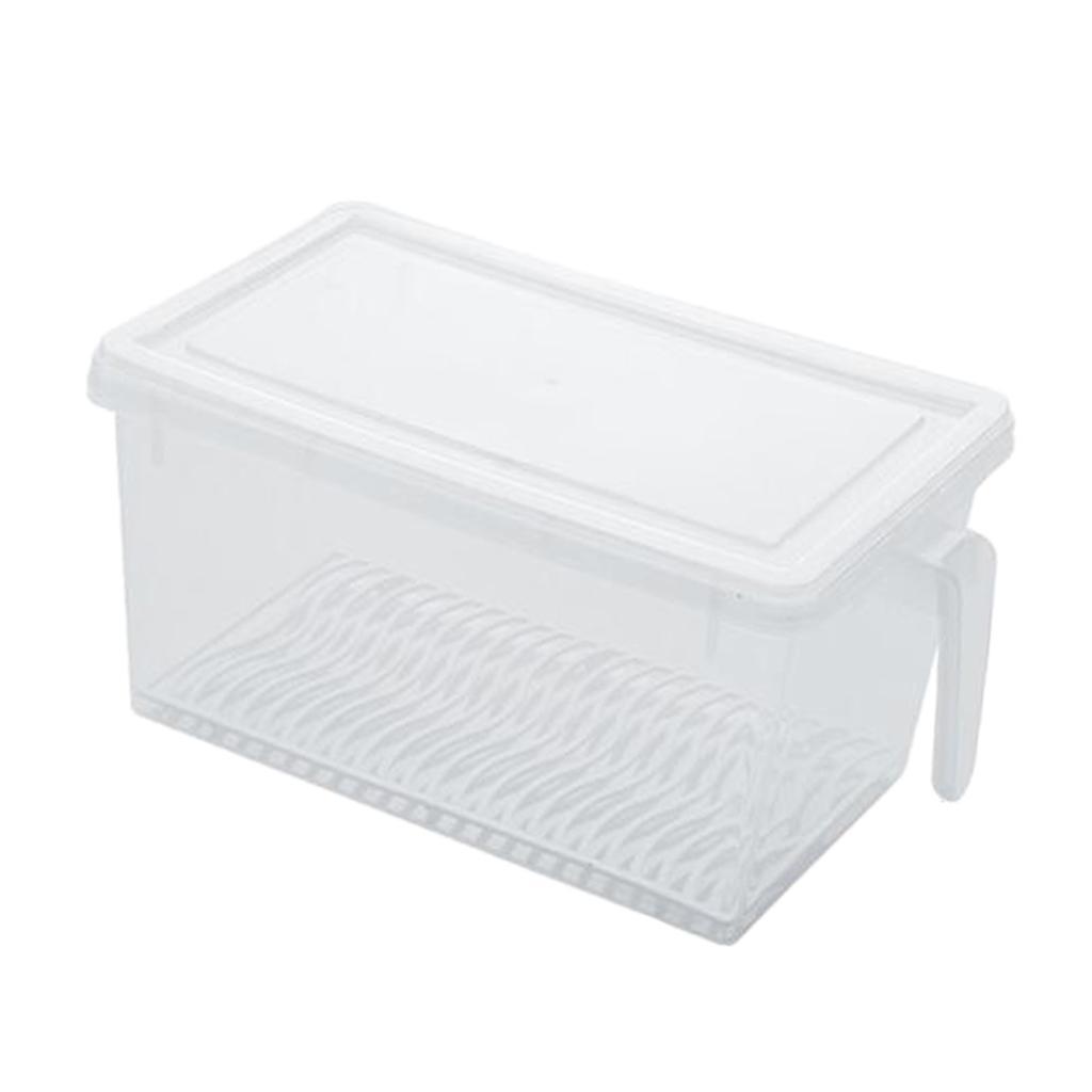 Plastic Food Storage Container Refrigerator Organizer Box with Handle