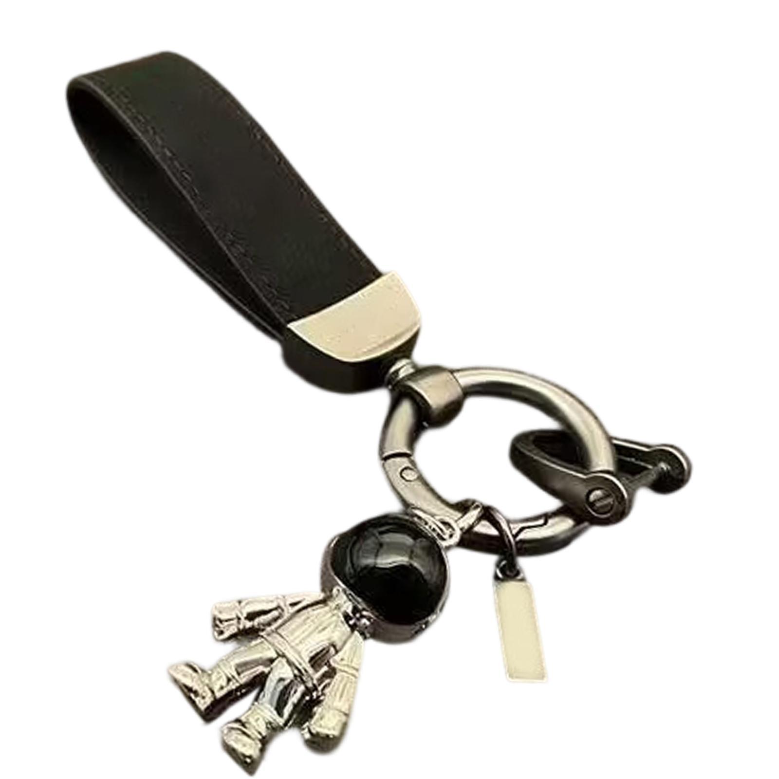 PU Leather Keychain Key Chain Holder Simple Fashion Gift Universal Wrist Strap Decor Zinc Alloy Wear Resistant Pendant for Backpack Men