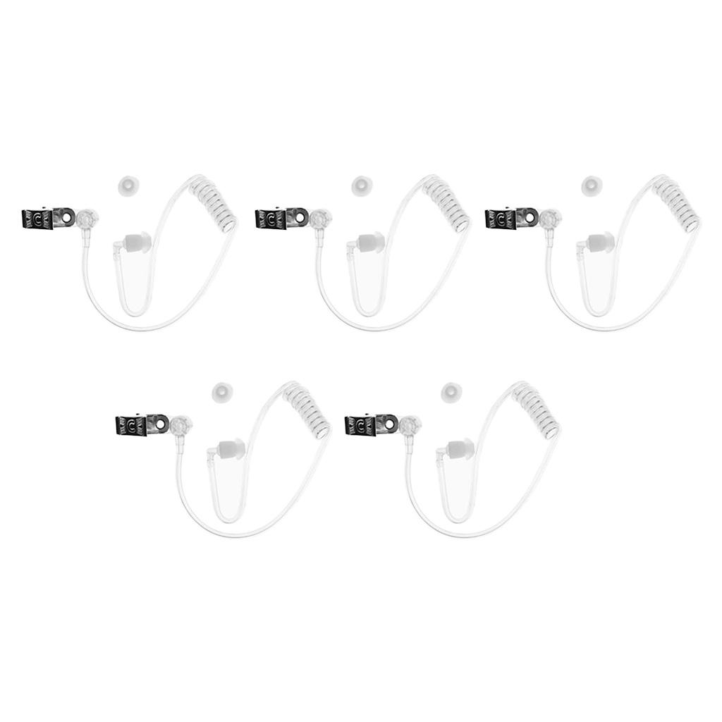 5Pieces Replacement Acoustic Coil Tube for Two Way Radio Earpiece