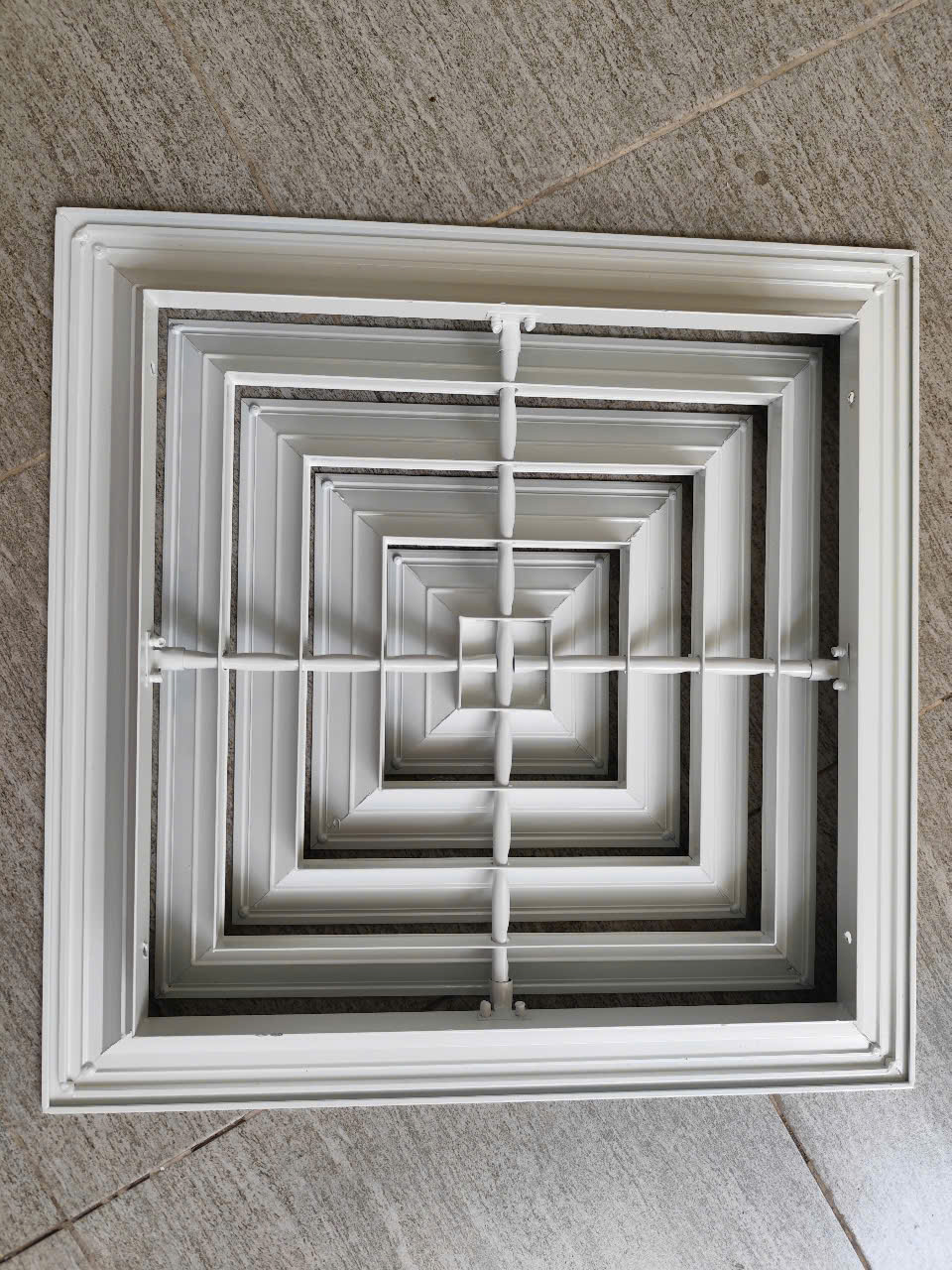 Cửa gió khuếch tán 350x350 nhôm sơn tĩnh điện, cửa gió cấp điều hòa âm trần