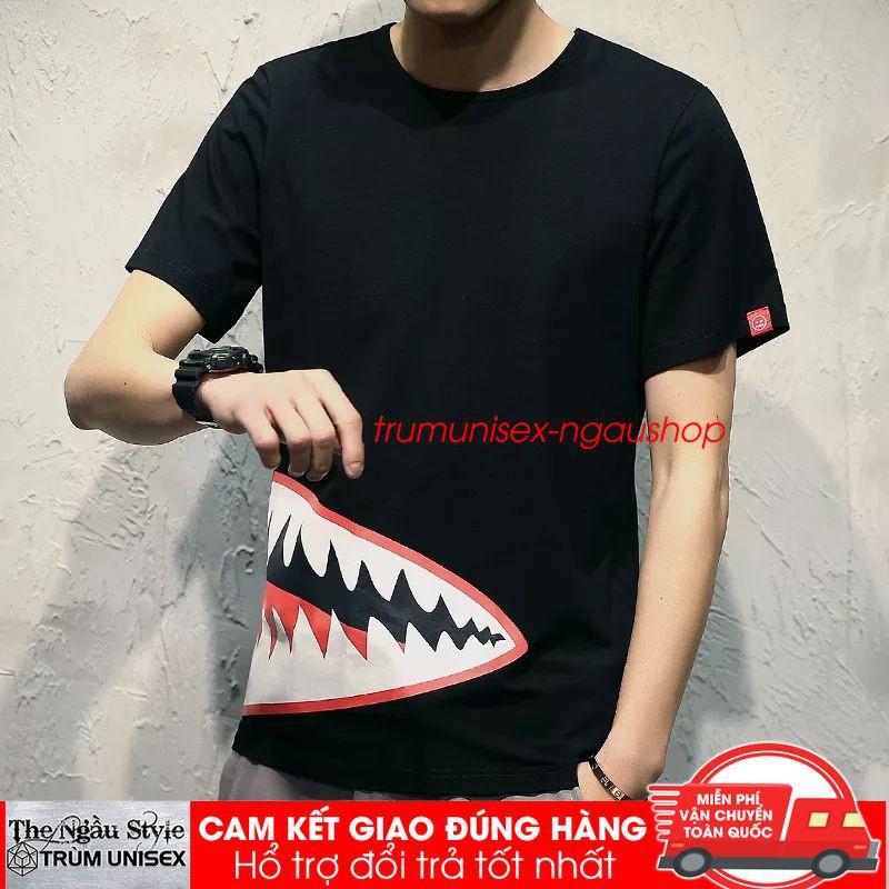 Áo thun Stee nam tay lỡ unisex form rộng overtee SHARK LAMIKA 2 chất vải cotton xịn Trumunisex