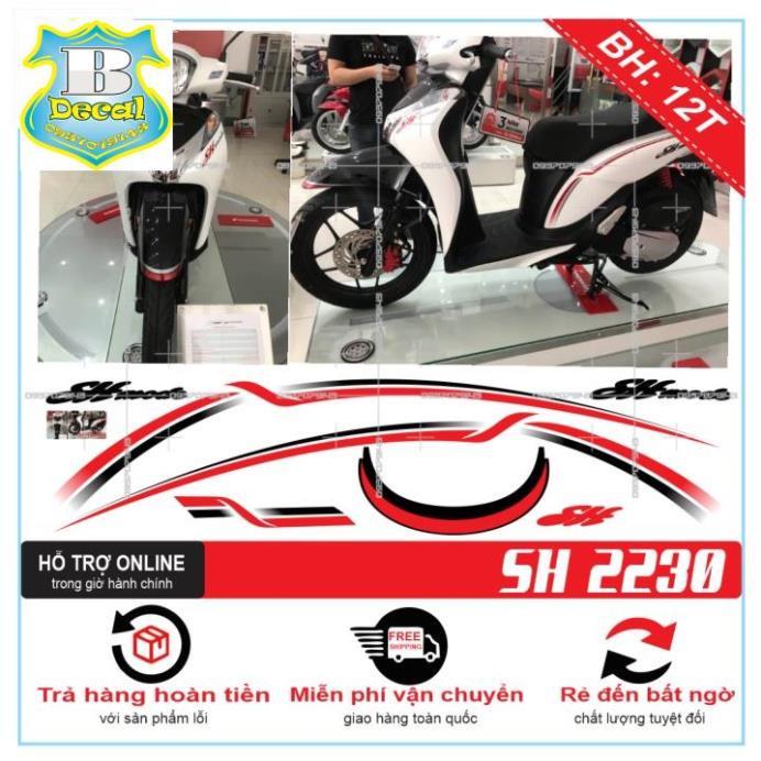 Tem rời dành cho SH MODE MẪU ZIN CHỈ ĐỎ ĐEN