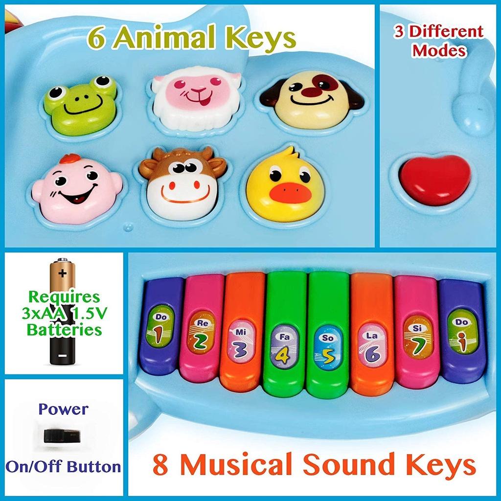 Đồ Chơi Đàn Piano Cho Bé HCM Hình dáng màu sắc đẹp, Âm thanh hay,nhiều chế độ, Có đèn sáng, quà tặng bé yêu.