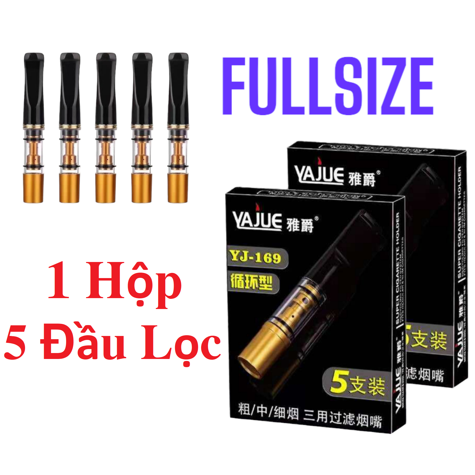 Hộp 5 Đầu Lọc Thuốc Đa Năng, Xài chung Size Lớn + Vừa + Nhỏ Tiện Lợi, Tái Sử Dụng [ Free Ship ]