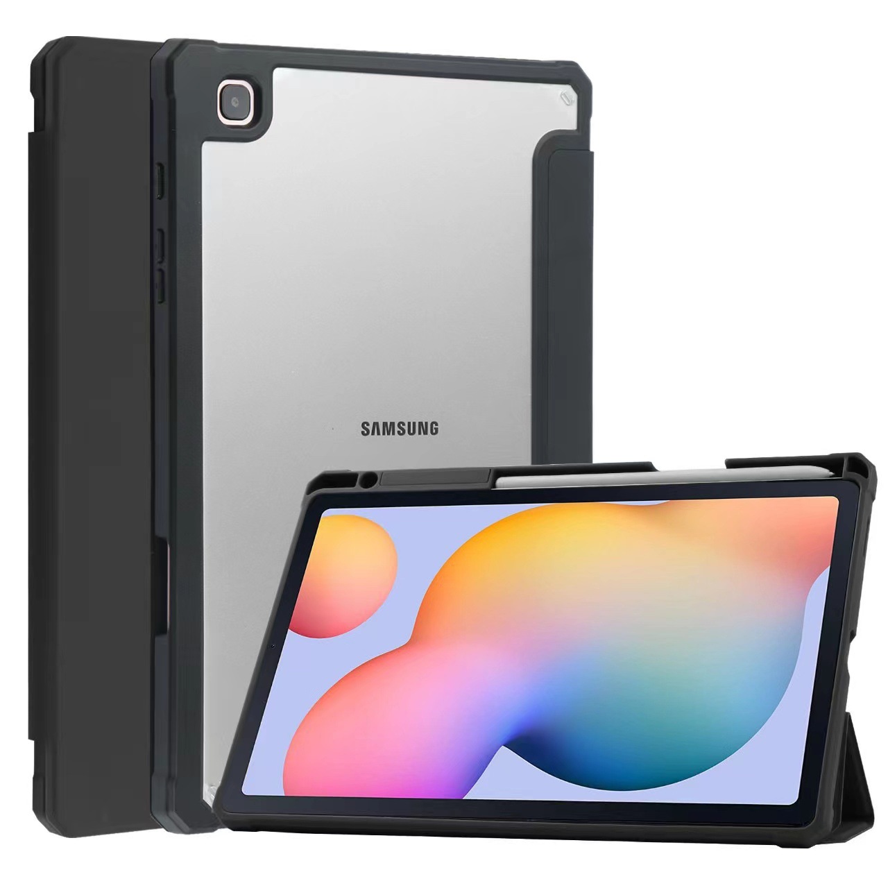 Bao Da Cover Cho Samsung Galaxy Tab S6 Lite 10.4  (2020) P610 / P615 Có Khe Cho Bút Cảm Ứng Smart Cover