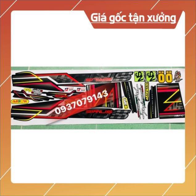 Tem rời sirius chỉ màu đỏ đen 3 lớp