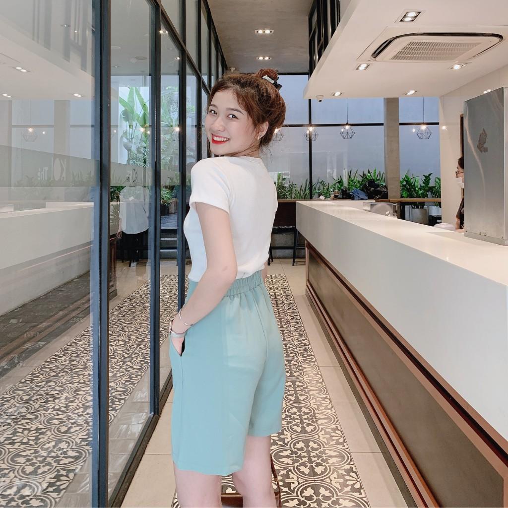Quần Short Nữ Lưng Sau Chun, Quần Lững Chất Tuyết Mưa Loại 1 Hàng Xưởng May An Đông (TM)