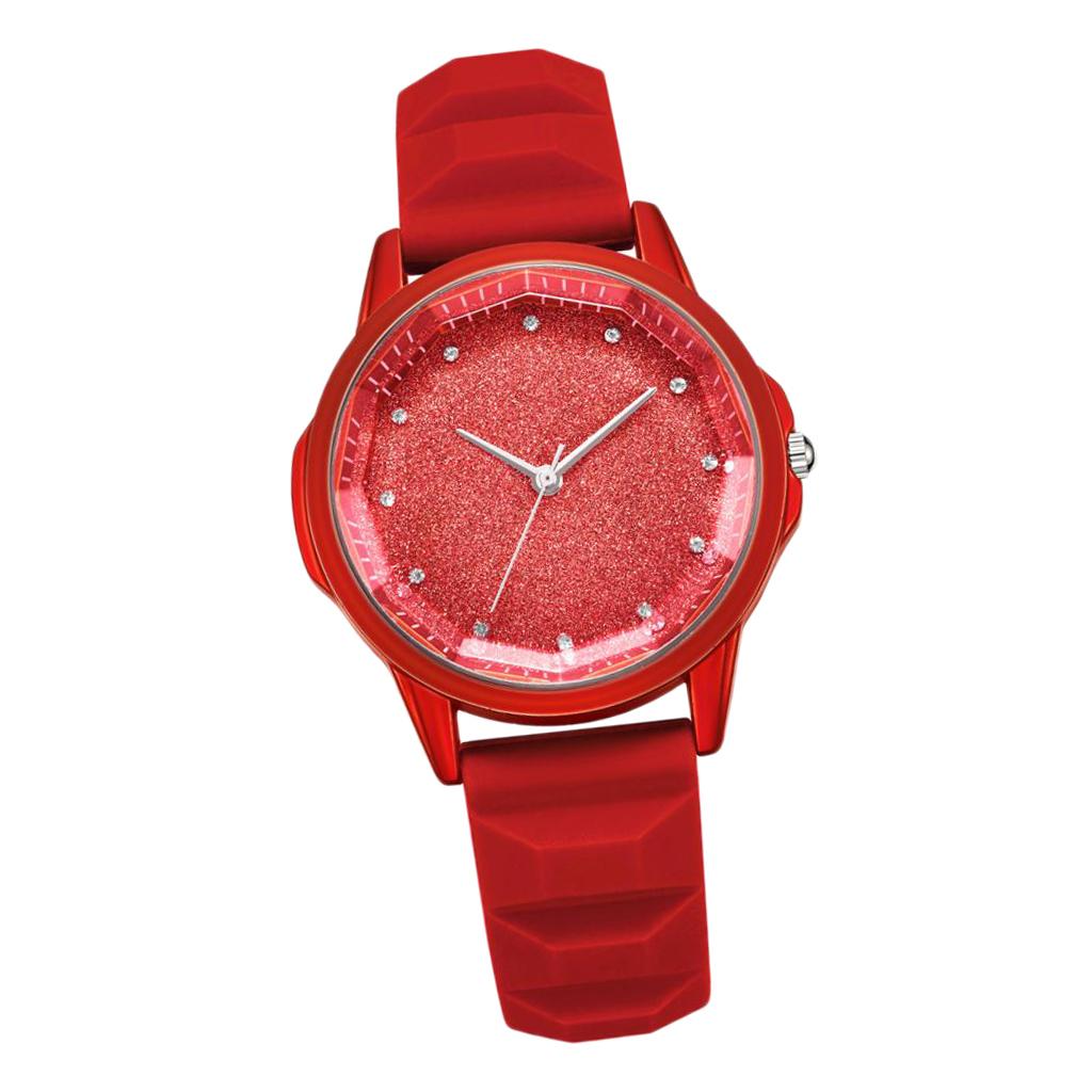 Elegant Sports Quartz Watch Fashion Casual Business Wristwatch Ladies Girls Dress Wristwatch with Rubber Band