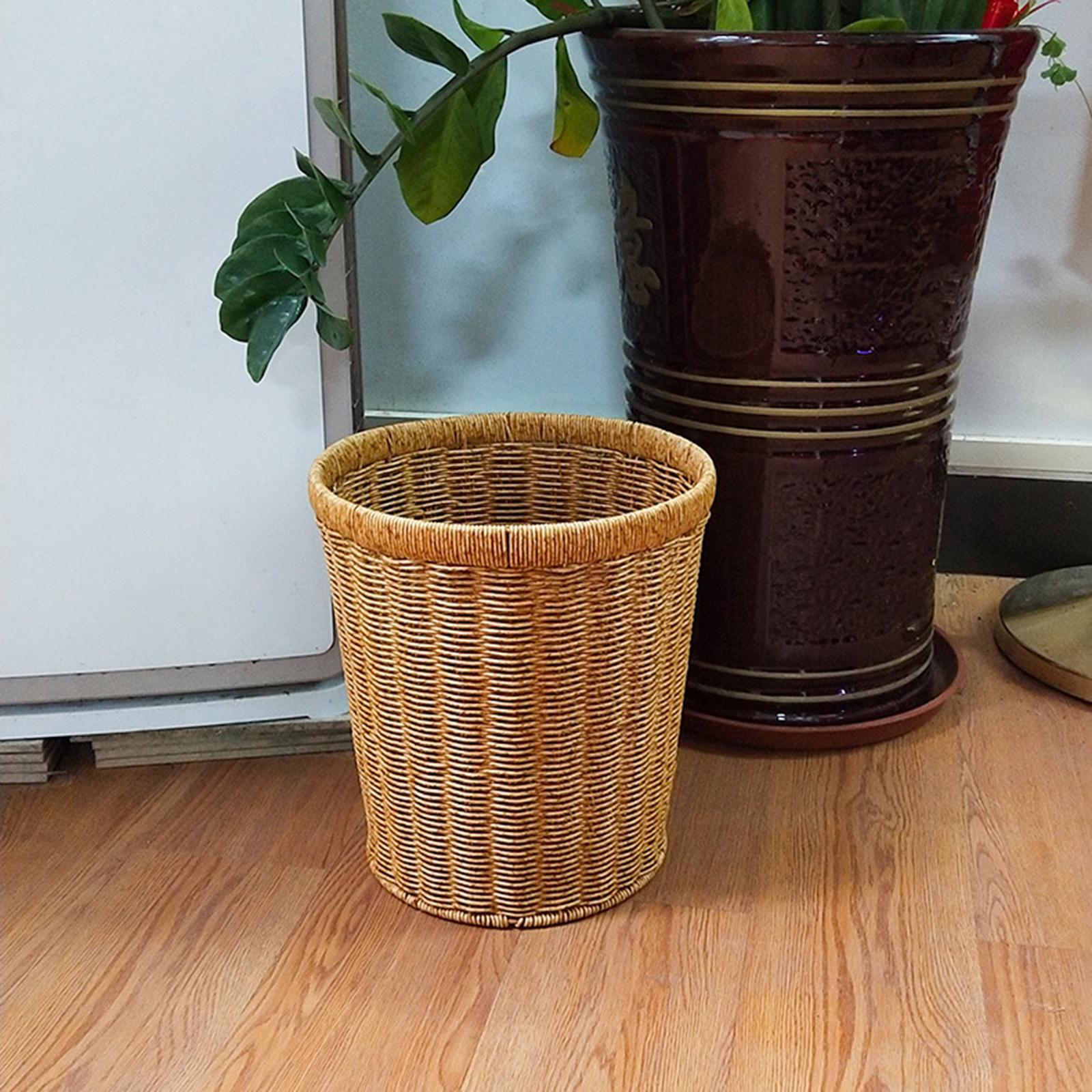 Woven Laundry Storage Baskets Kitchen Trash Basket for Laundry Room Home Living