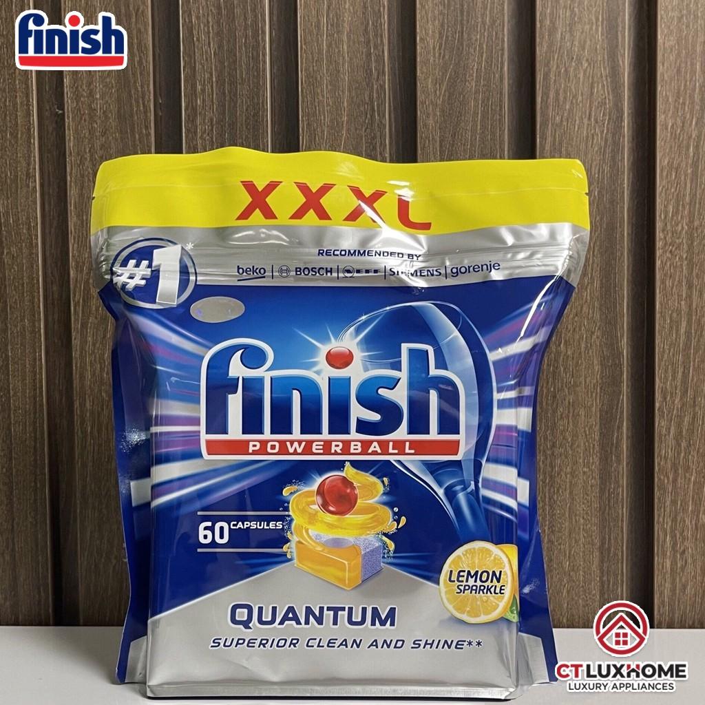 Viên rửa chén bát Finish Quantum 60 viên - Hàng chính hãng [12 chức năng]