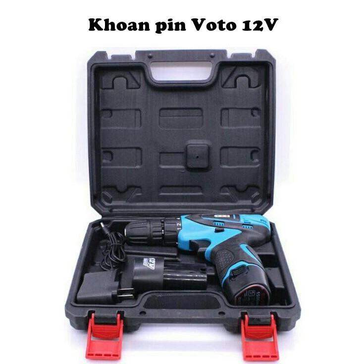 Máy khoan pin giá rẻ VOTO 12v 2 pin