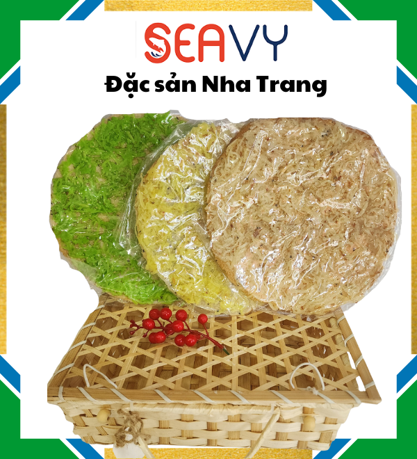 Đặc Sản Nha Trang -Bánh Tráng Dừa Non 3 Vị Seavy Gói 220gram