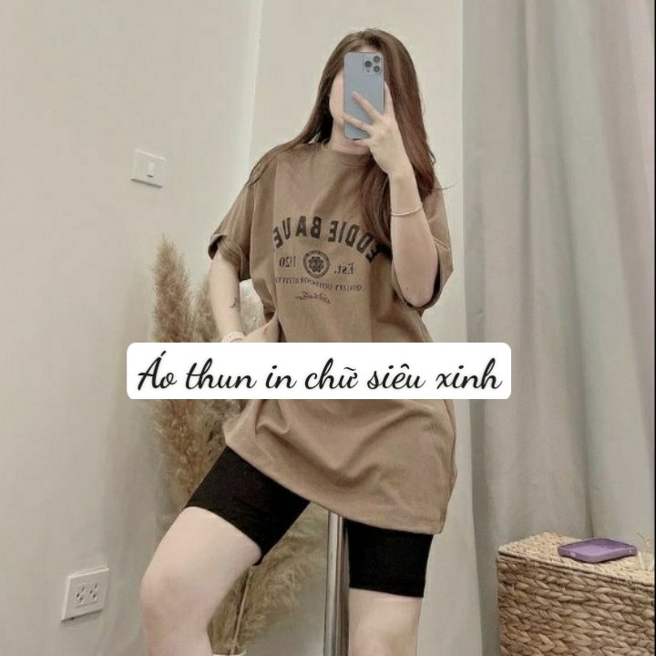 Áo thun phông trơn in chữ siêu nét chất cotton thấm hút tốt