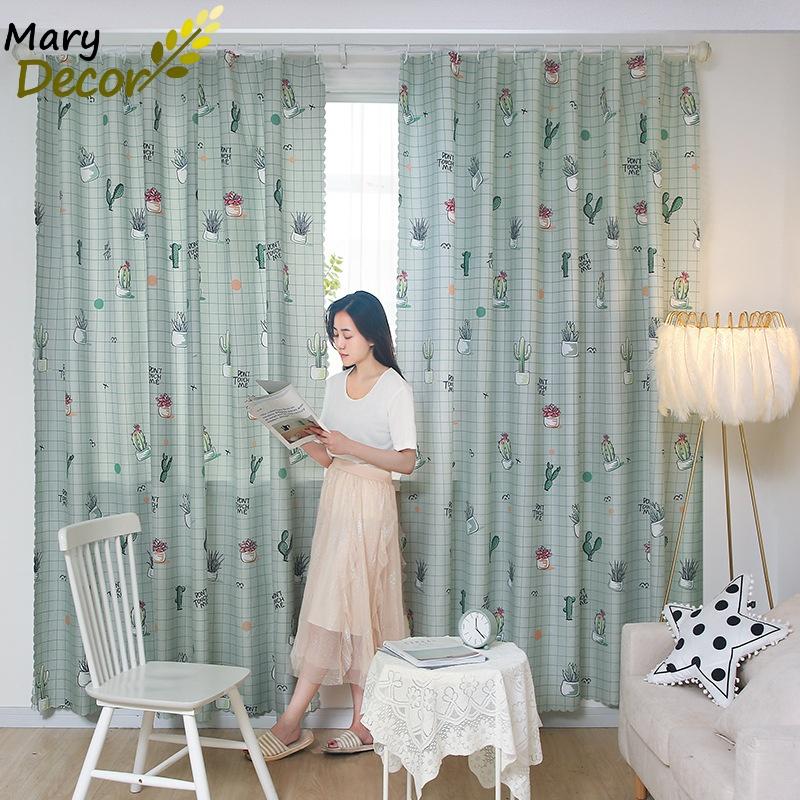 Rèm dán cửa che nắng trang trí không gian với hoạ tiết in đáng yêu Mary Decor