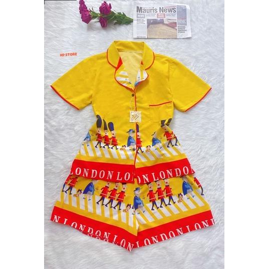 ️Đồ Bộ Nữ Pijama Người Lính Vàng Lụa Thái Mịn Siêu Xinh