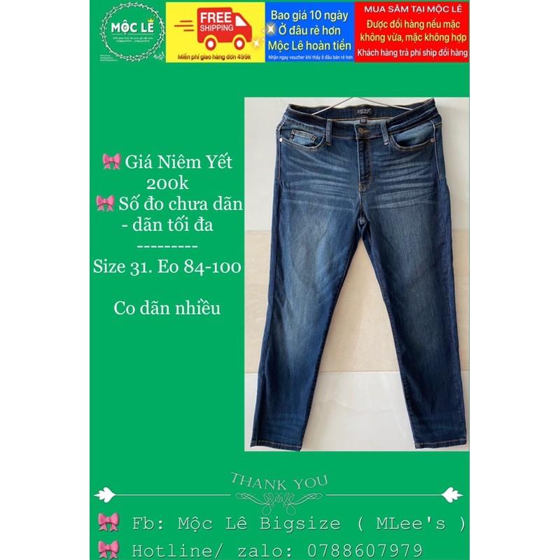 Quần jeans lưng cao co dãn tốt