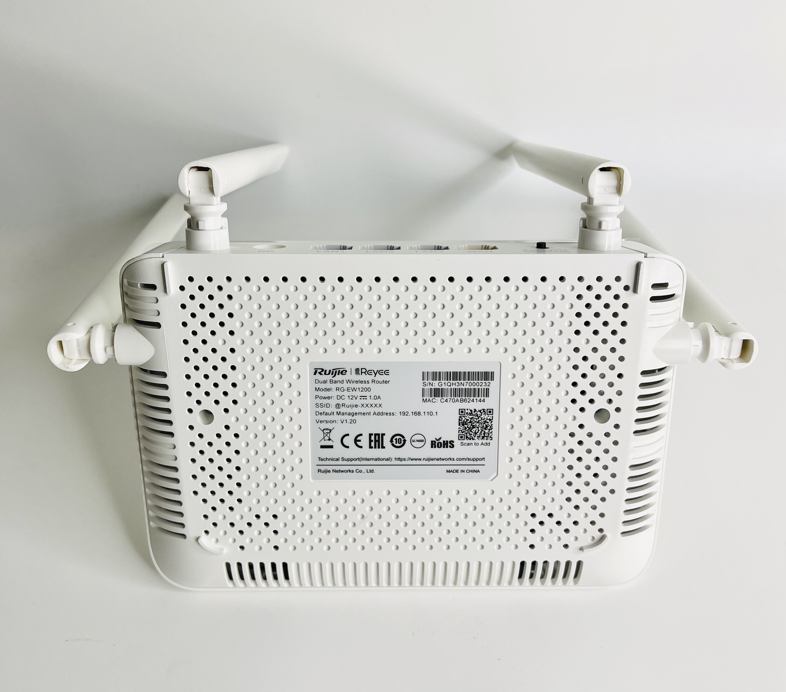 Router Wifi Ruijie Reyee RG-EW1200, Hàng Chính Hãng.