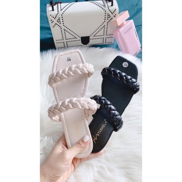 Dép tết bím 2 quai ngang LT2 mũi vuông