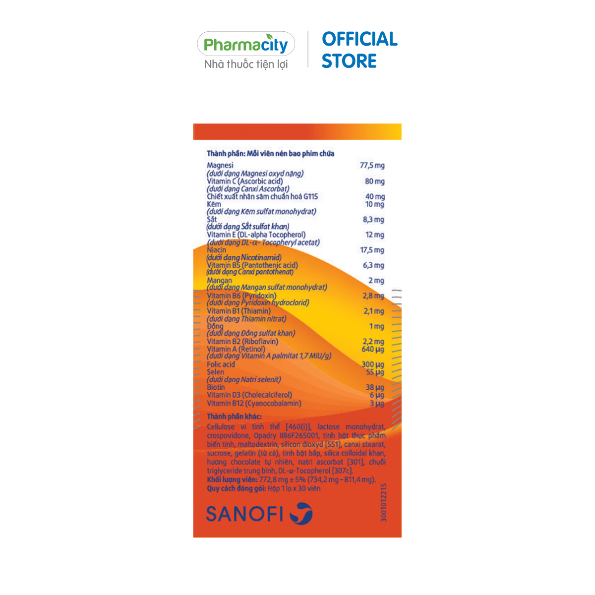 Viên uống Pharmaton Energy bổ sung nhân sâm G115, vitamin tổng hợp và khoáng chất