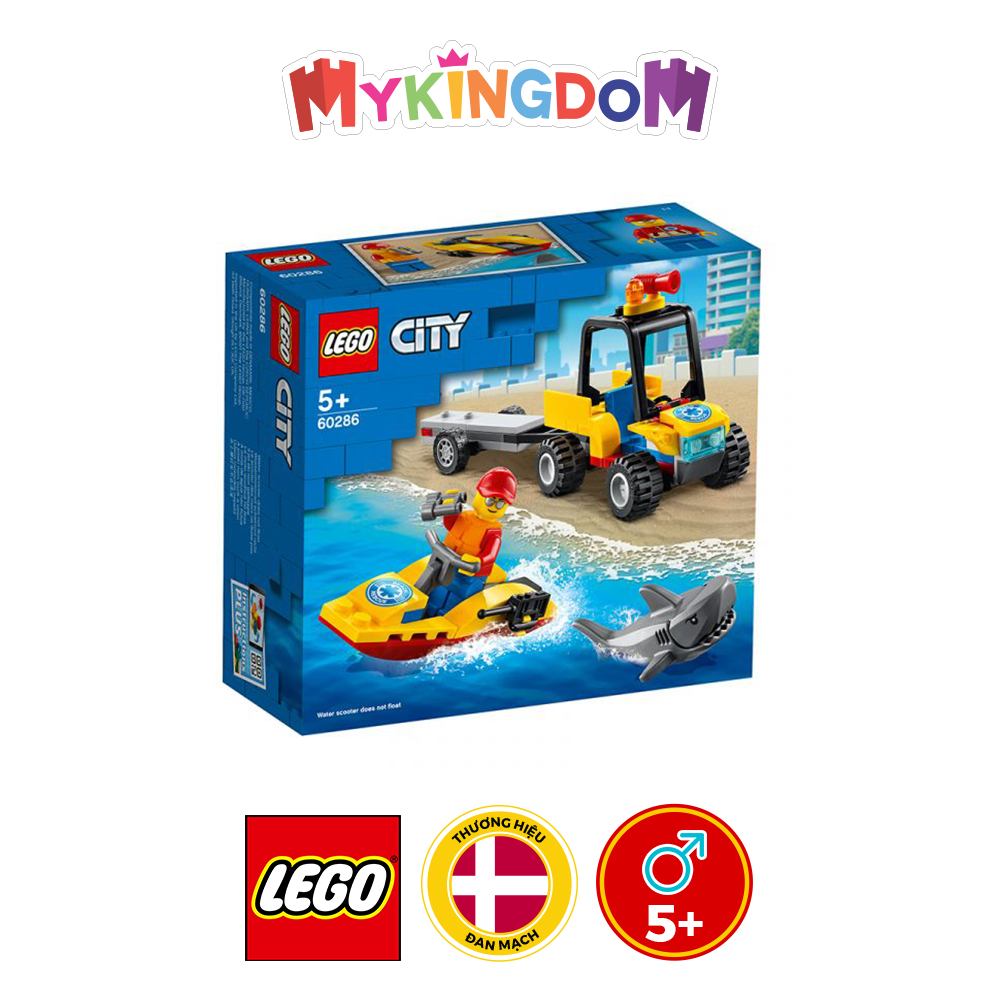 Đồ chơi xếp hình lắp ráp LEGO CITY Xe Và Cano Cứu Hộ Biển ATV 60286