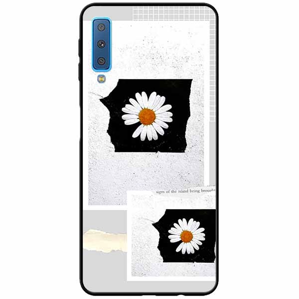 Ốp lưng in cho Samsung A7 2018 Mẫu Hai Khung Hoa Cúc