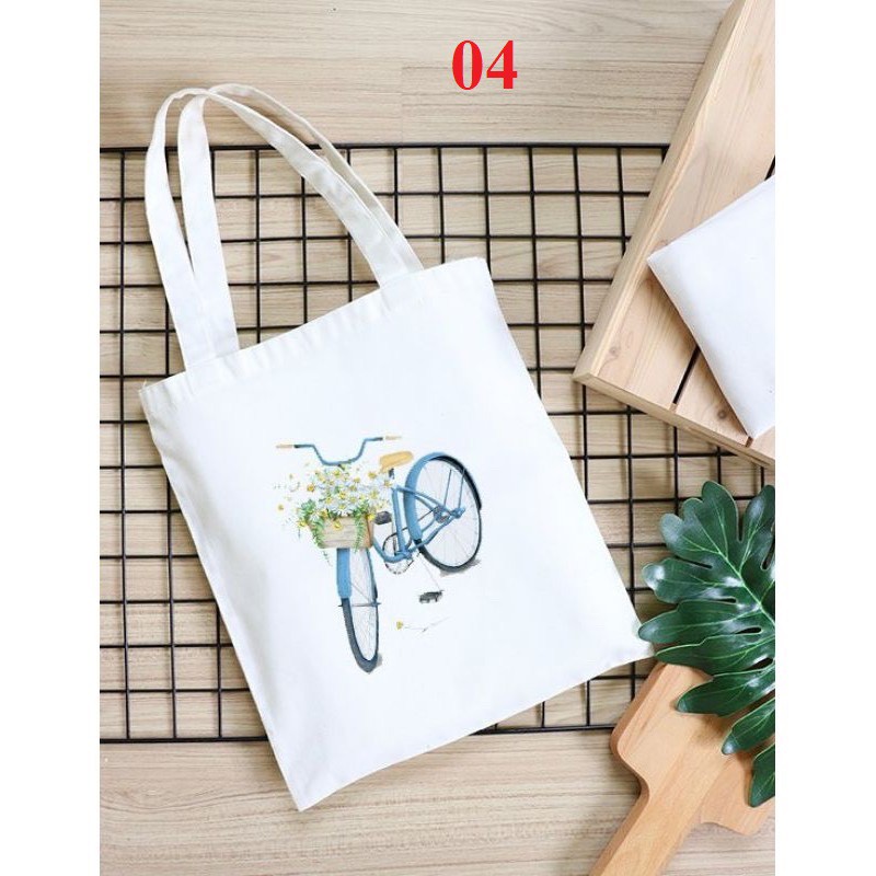 Túi Tote Vải Canvas Mềm Ulzzang Hot Trend Kita Unisex - Mẫu Vải Vanvas Có khóa - Ảnh thật