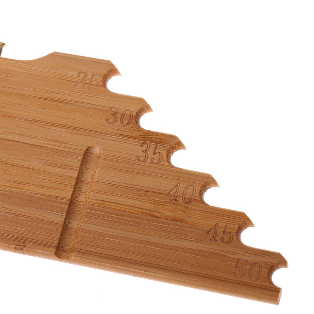 Bamboo Multi-Function Sub-Line Ruler Measuring Board with Hook Distance