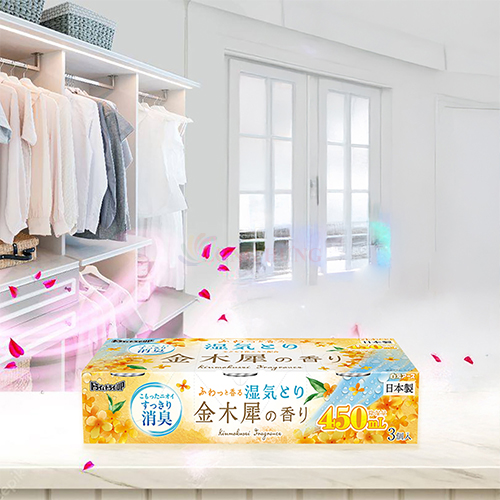 Hộp hút ẩm làm thơm ngăn tủ Hakugen Earth Dry Up (450ml) - Hàng chính hãng