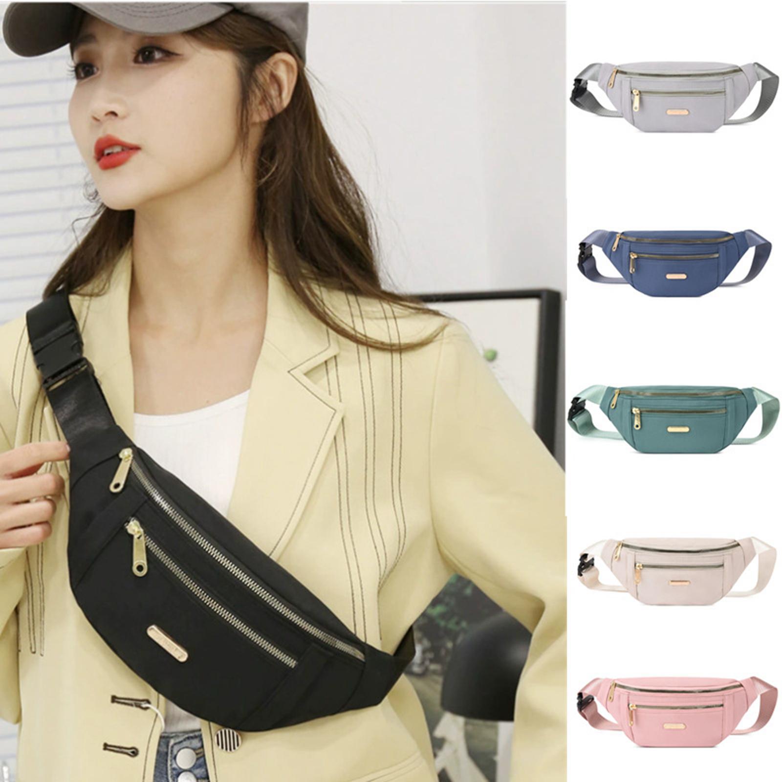 Fanny Pack Waist Pack with 2 Zipper Pockets Waist Bag for Running Workout Travel