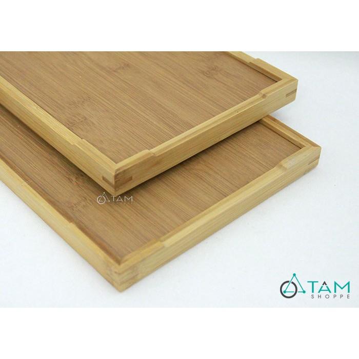 Khay gỗ chữ nhật đựng trà gỗ tre cao cấp số 30