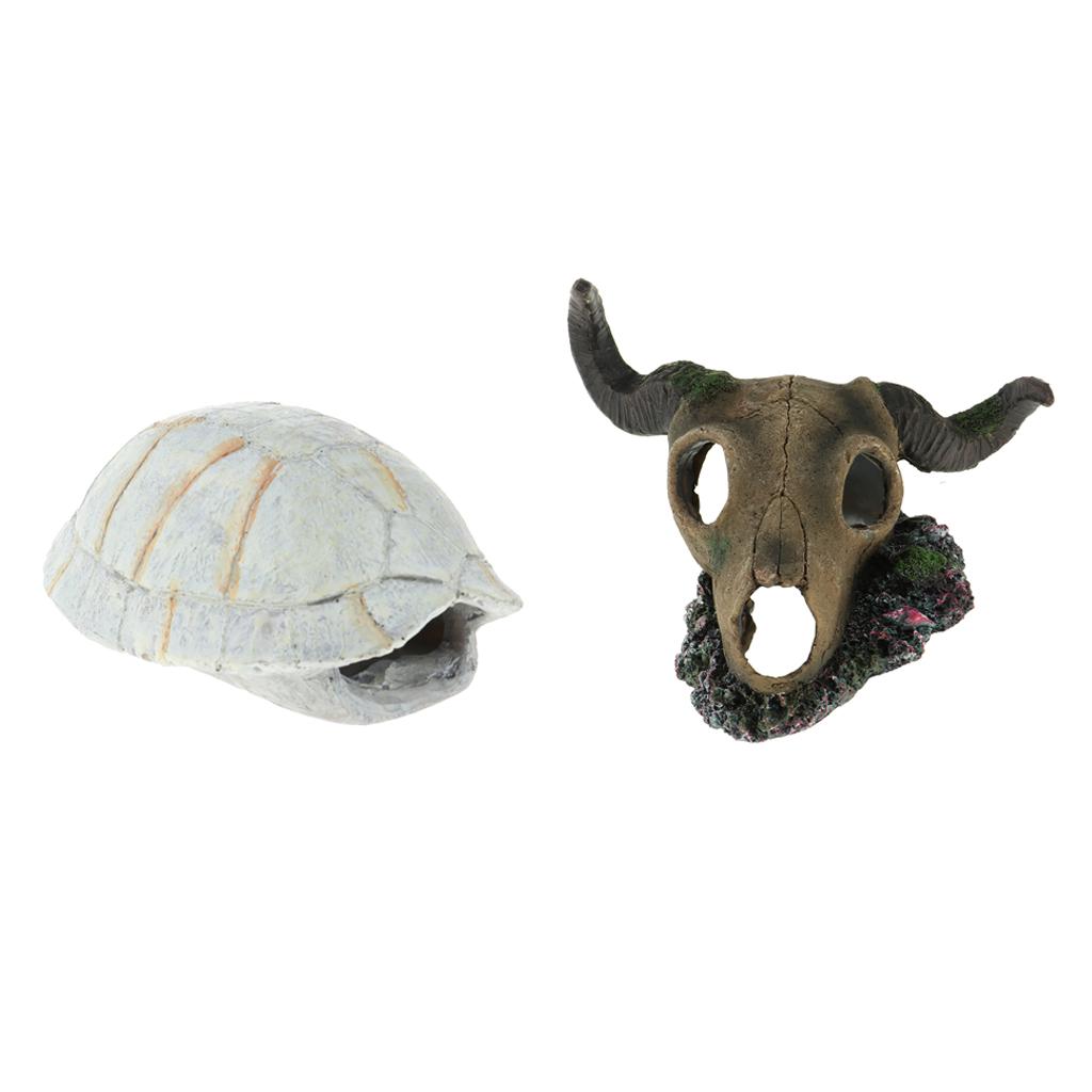 Mini Reptile Hiding Cave Landscape Ornament Reptile Water Container Shape 1