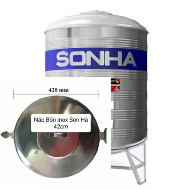 Nắp Bồn Nước Inox Sơn Hà Đường Kính 42 cm Chất liệu Inox 304 do CTy Sơn Hà Sản Xuất