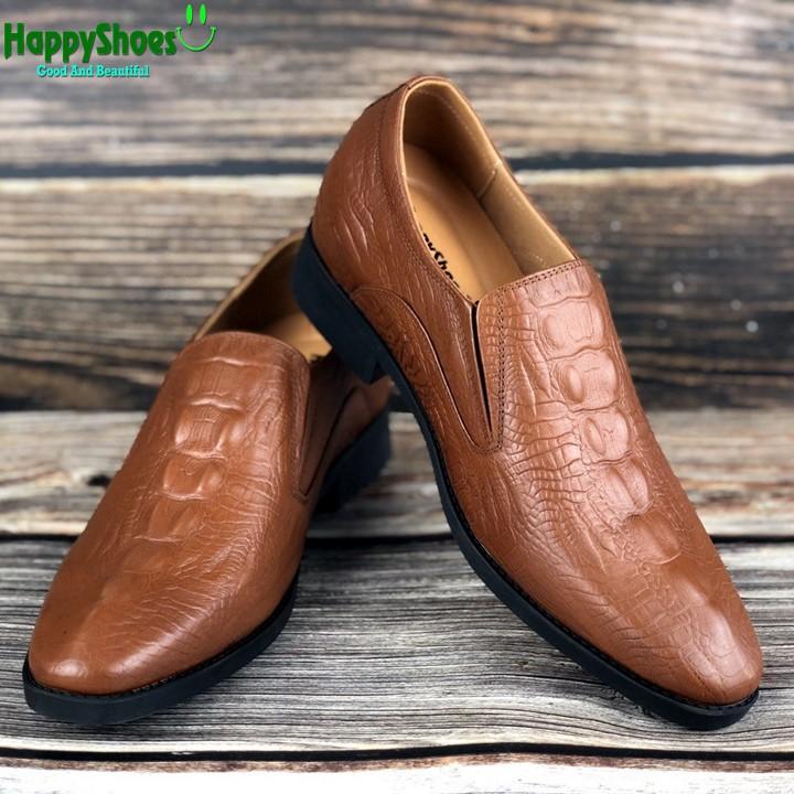 Giày Tây Nam Công Sở Happyshoes Da Bò Thật - HS09 tăng cao 7cm